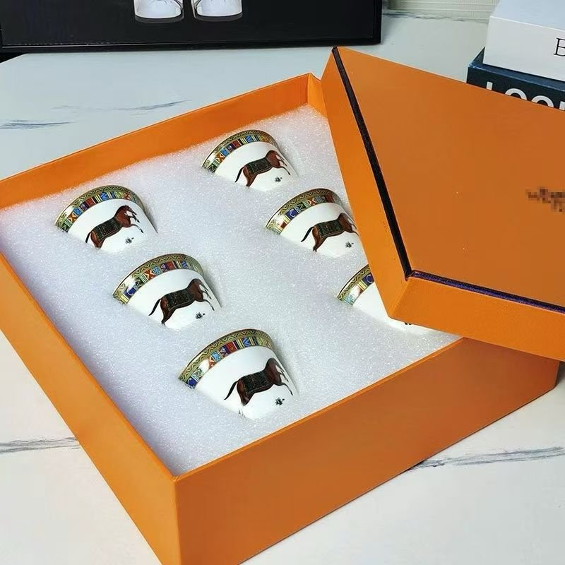 Hermes Arabic Coffee Cups set of six - Horse